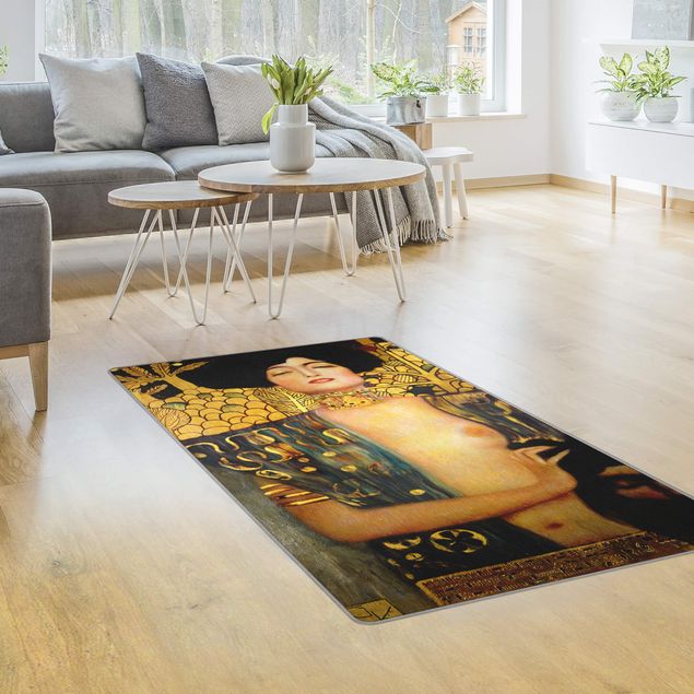 Teppich gelb Gustav Klimt - Judith I