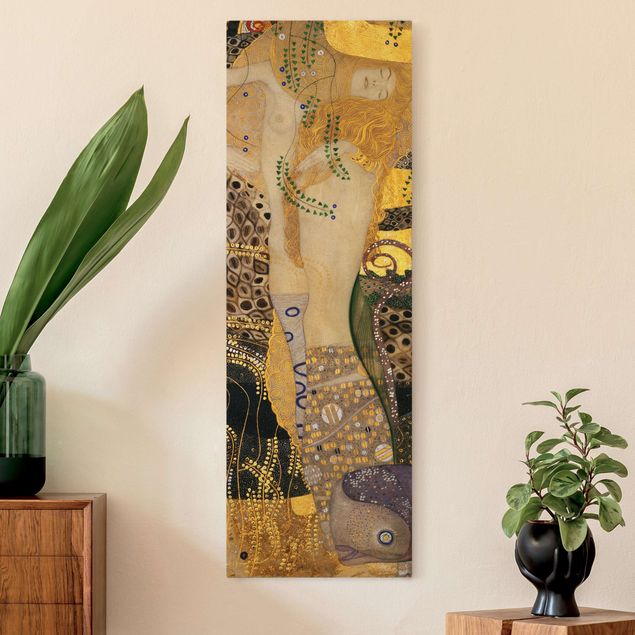 Art Deco Poster Gustav Klimt - Wasserschlangen I
