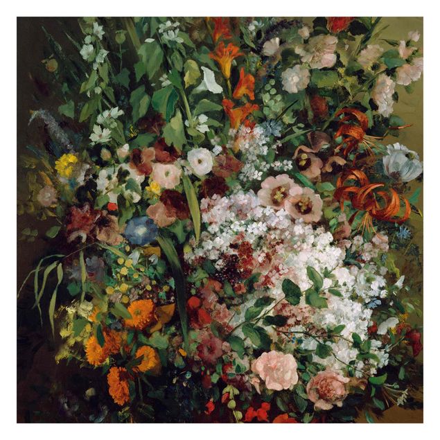 Fototapete - Gustave Courbet - Blumenstrauß in Vase