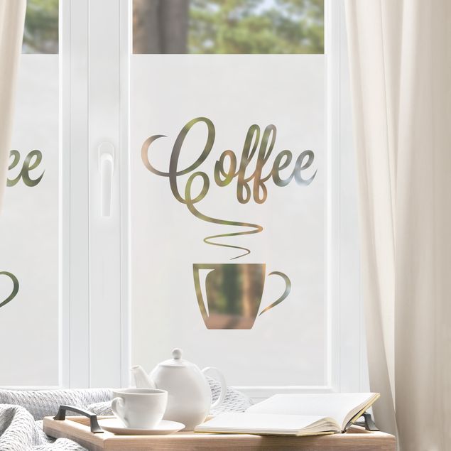 Fensterfolie mit Motiv Heißer Kaffee II