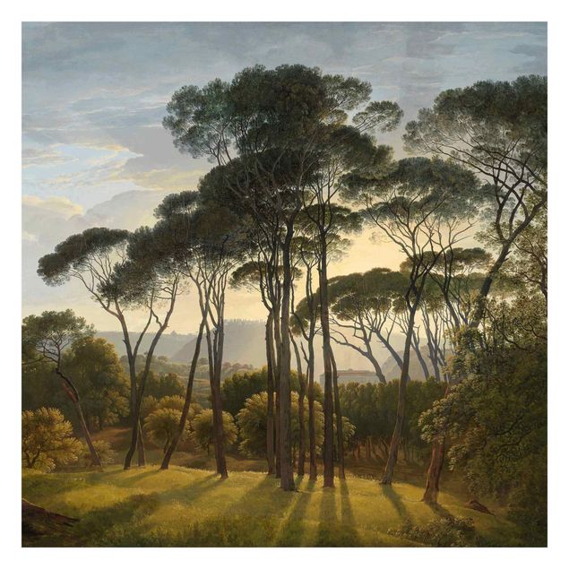 Fototapete - Hendrik Voogd Landschaft mit Bäumen in Öl