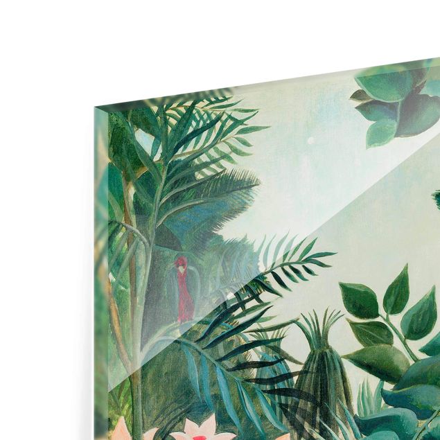 Glasbild - Henri Rousseau - Dschungel am Äquator - Quadrat