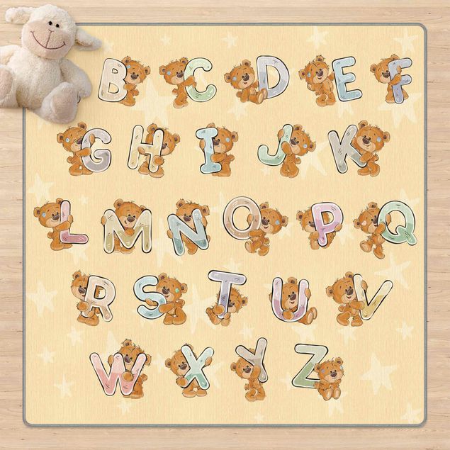 Spielteppich Ich lerne das Alphabet mit Teddy von A bis Z