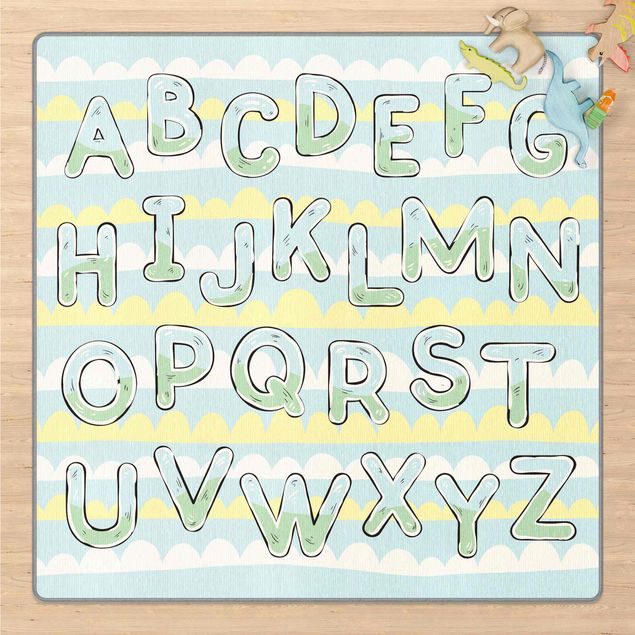Moderne Teppiche Ich lerne das Alphabet von A bis Z