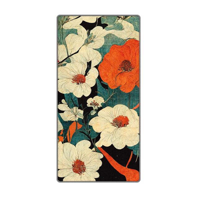 Teppich - Japanische Trockenblumen