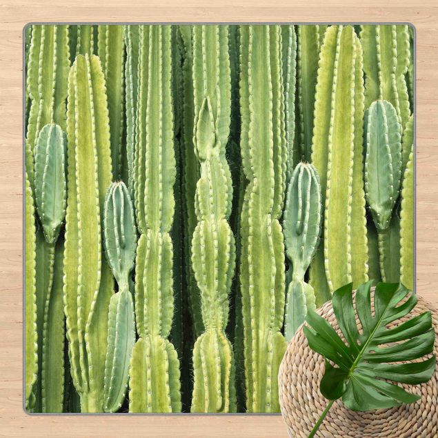 Teppich Blumen Kaktus Wand