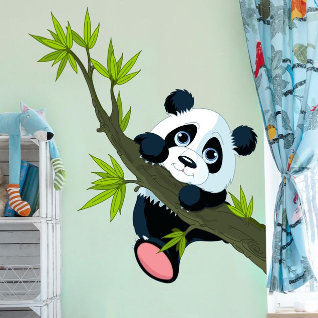 Dschungel Wandtattoo Kletternder Panda