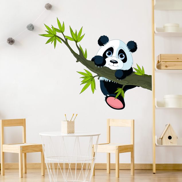 Panda Wandtattoo Kletternder Panda