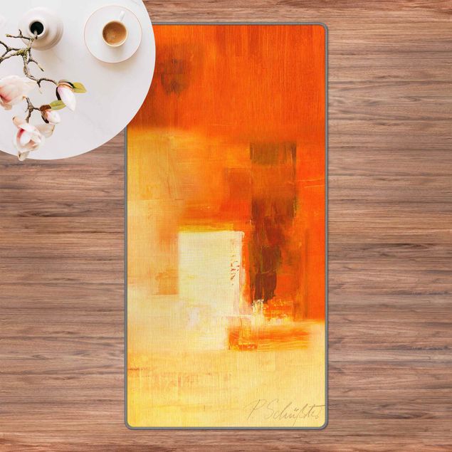 Teppich orange Komposition in Orange und Braun 03