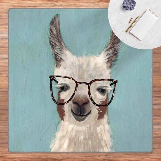 Moderne Teppiche Lama mit Brille II