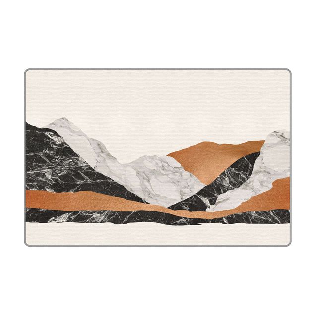 Teppich - Landschaft in Marmor und Kupfer