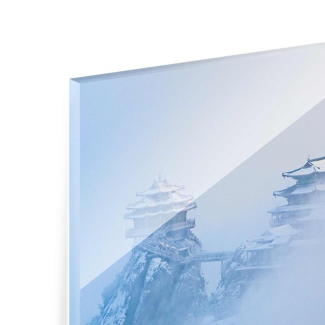 Glasbild - Laojun Berge in China - Panorama