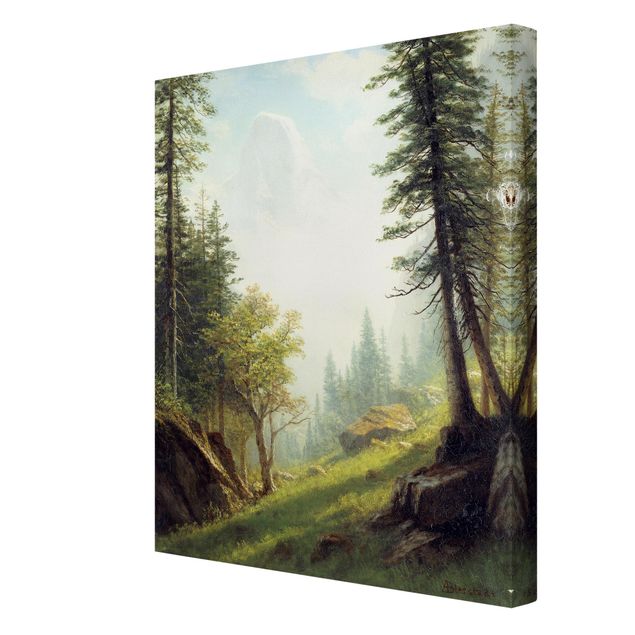 Leinwandbild - Albert Bierstadt - In den Berner Alpen - Hoch 3:4