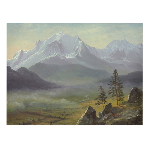 Leinwandbild - Albert Bierstadt - Mont Blanc - Quer 4:3