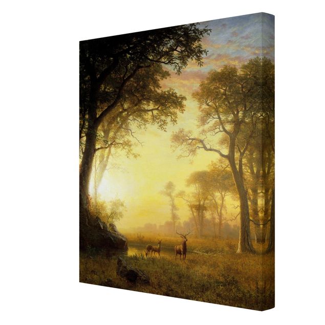 Leinwandbilder kaufen Albert Bierstadt - Sonnenbeschienene Lichtung