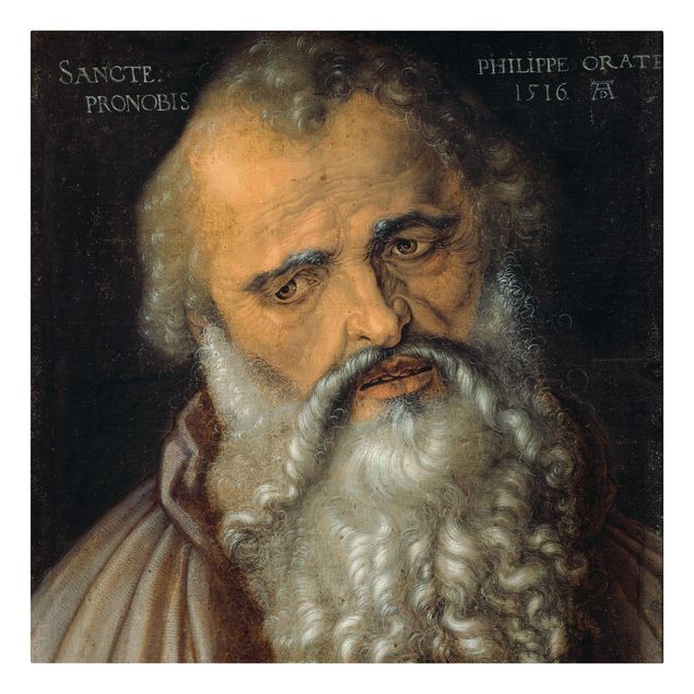 Leinwandbild - Albrecht Dürer - Der Apostel Philippus - Quadrat 1:1