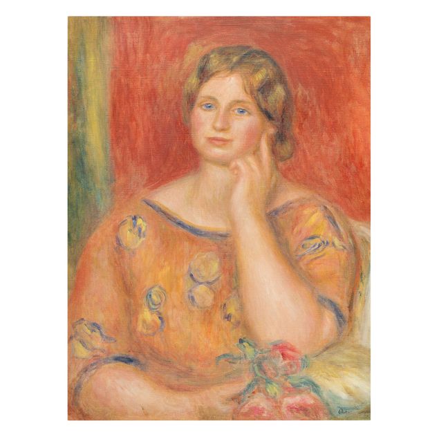 Leinwandbild - Auguste Renoir - Frau Osthaus - Hoch 3:4
