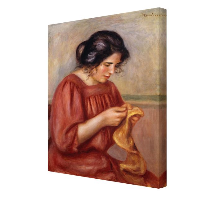 Leinwandbild - Auguste Renoir - Gabrielle beim Stopfen - Hoch 3:4