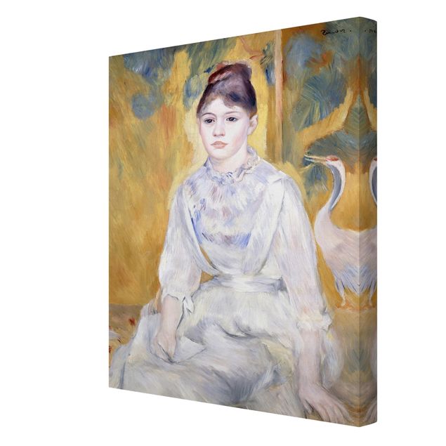 Leinwandbild - Auguste Renoir - Junges Mädchen mit Orange - Hoch 3:4