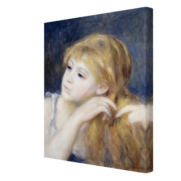 Leinwandbild - Auguste Renoir - Kopf eines jungen Mädchens - Hoch 3:4