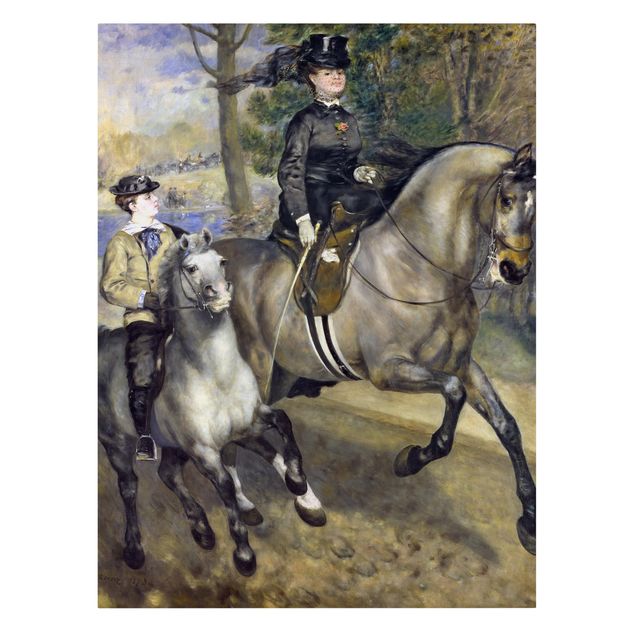 Leinwandbild - Auguste Renoir - Reiter im Bois de Boulogne - Hoch 3:4