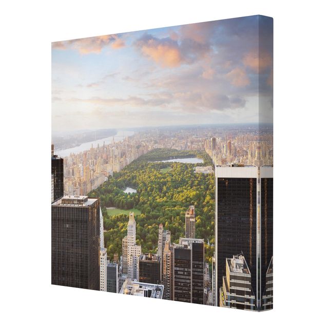 Leinwandbild - Blick über den Central Park - Quadrat 1:1