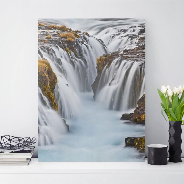 Leinwand Natur Brúarfoss Wasserfall in Island