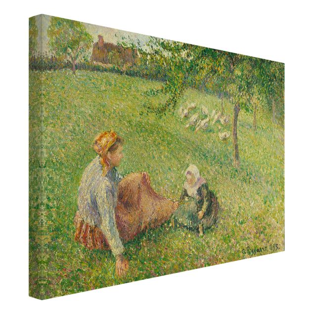 schöne Leinwandbilder Camille Pissarro - Gänsehirtin