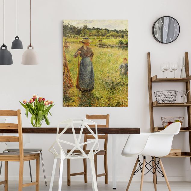 Pissaro Gemälde Camille Pissarro - Die Heumacherin