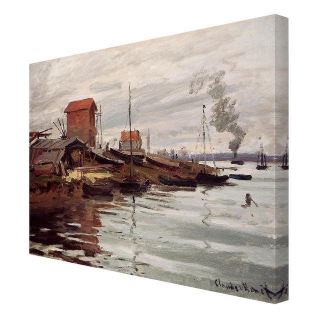 Leinwanddruck Claude Monet - Gemälde Die Seine bei Petit-Gennevilliers - Kunstdruck Quer 4:3 - Impressionismus