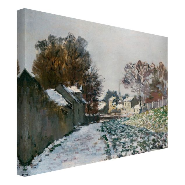schöne Leinwandbilder Claude Monet - Schnee bei Argenteuil