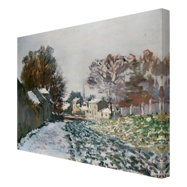 Leinwanddruck Claude Monet - Gemälde Schnee bei Argenteuil - Kunstdruck Quer 4:3 - Impressionismus
