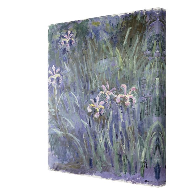 Leinwanddruck Claude Monet - Gemälde Schwertlilien - Kunstdruck Hoch 3:4 - Impressionismus