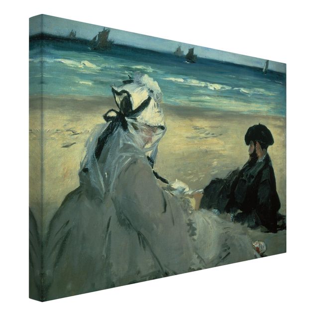 Leinwandbild - Edouard Manet - Am Strand - Quer 4:3