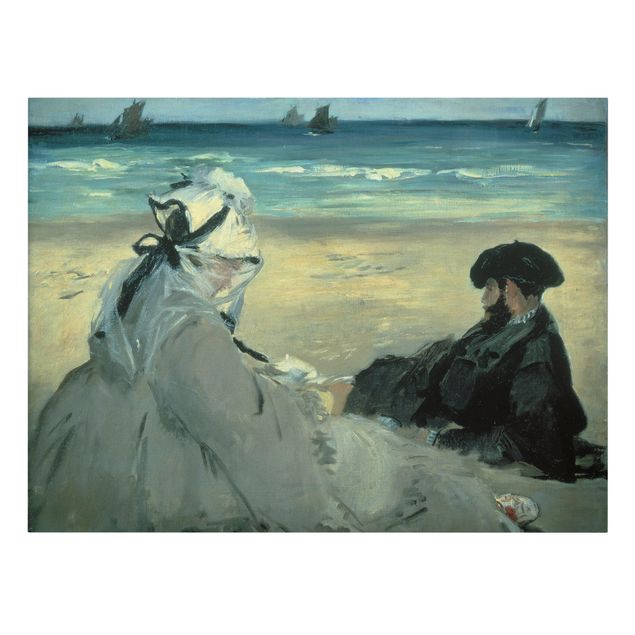 Leinwandbild - Edouard Manet - Am Strand - Quer 4:3