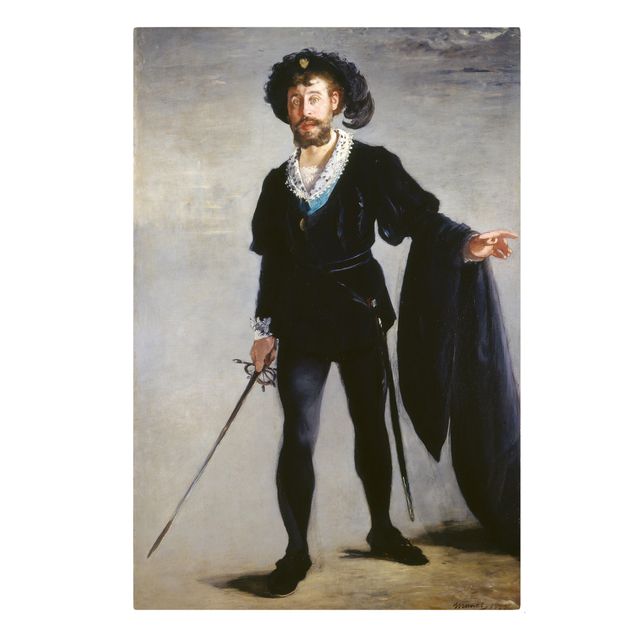 Leinwandbild - Edouard Manet - Der Sänger Jean-Baptiste Faure als Hamlet - Hoch 2:3