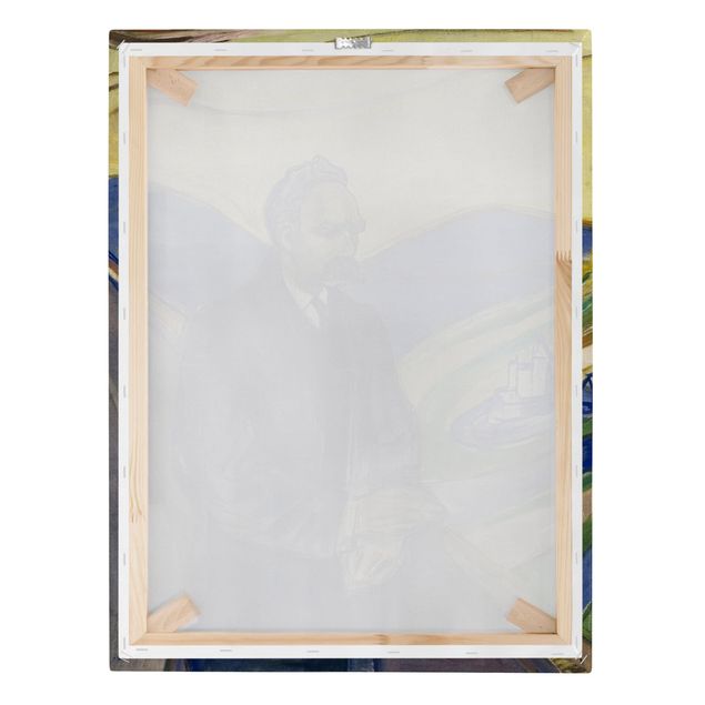 Leinwandbild - Edvard Munch - Porträt von Friedrich Nietzsche - Hoch 3:4