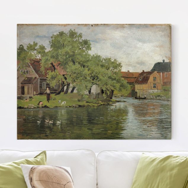Expressionistische Gemälde Edvard Munch - Fluss Akerselven