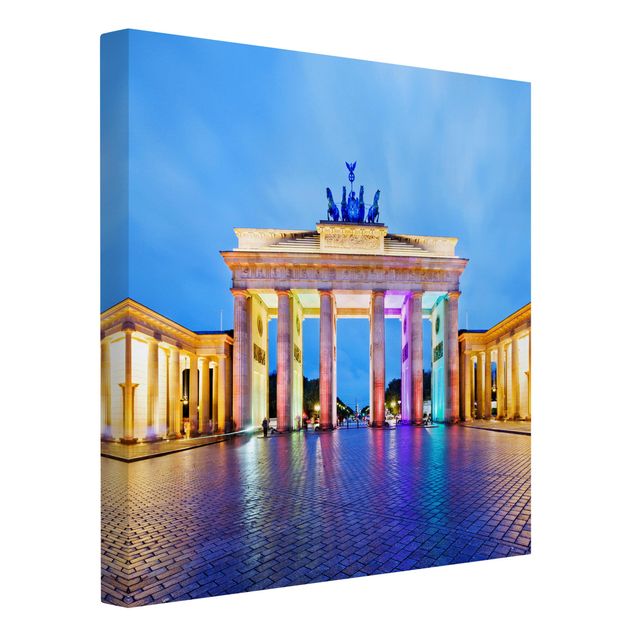schöne Leinwandbilder Erleuchtetes Brandenburger Tor