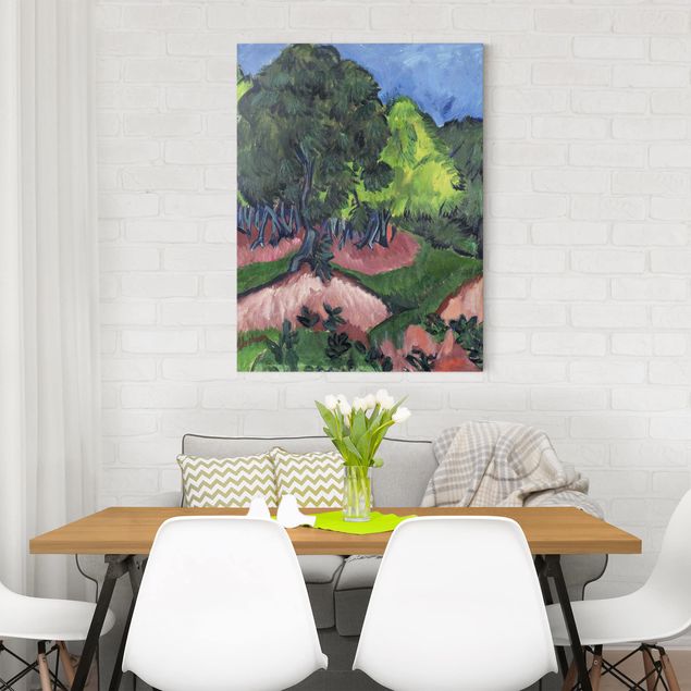 Leinwandbilder abstrakt Ernst Ludwig Kirchner - Landschaft mit Kastanienbaum
