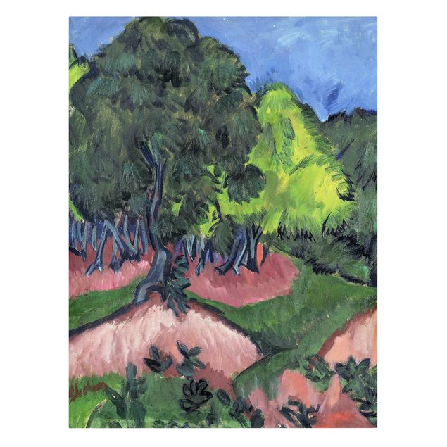 Abstrakte Bilder Ernst Ludwig Kirchner - Landschaft mit Kastanienbaum
