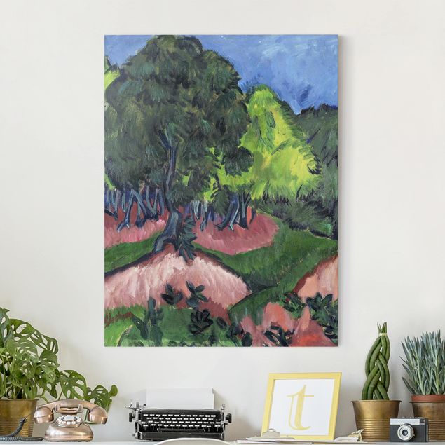 Expressionismus Bilder Ernst Ludwig Kirchner - Landschaft mit Kastanienbaum