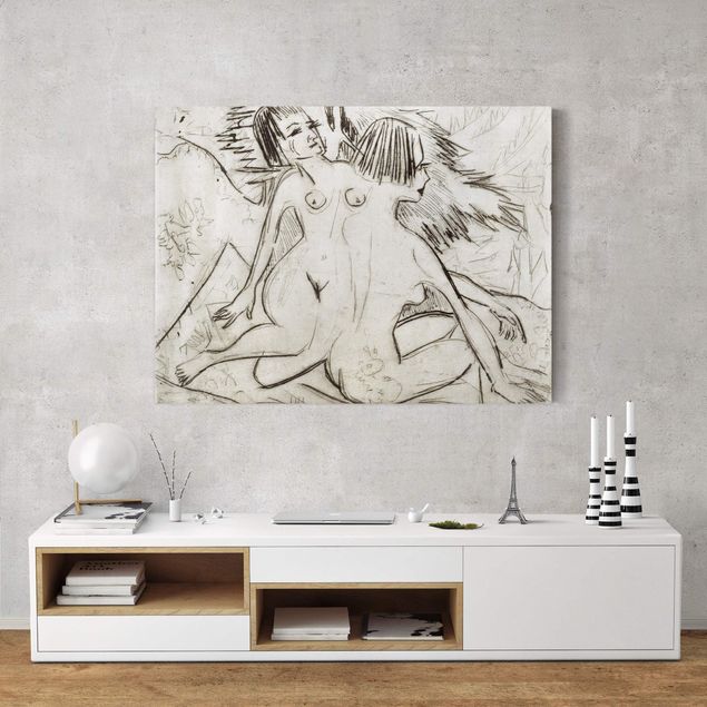 Leinwandbilder abstrakt Ernst Ludwig Kirchner - Zwei Mädchenakte