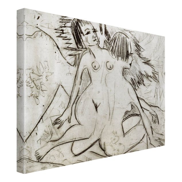 Abstrakte Bilder Ernst Ludwig Kirchner - Zwei Mädchenakte