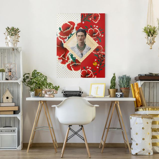 Leinwandbilder kaufen Frida Kahlo - Mohnblüten