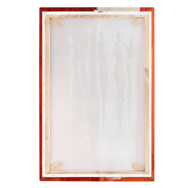 Leinwandbild - Fünf Figuren in Rot 01 - Hochformat 2:3