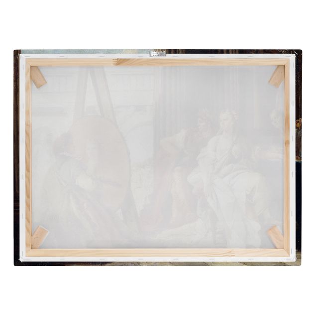 Leinwandbild - Giovanni Battista Tiepolo - Alexander der Große und Kampaspe bei Apelles - Quer 4:3