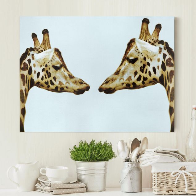 Leinwandbilder Tiere Giraffes in Love