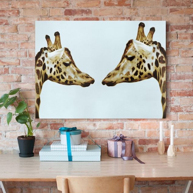 Wandbilder Giraffes in Love