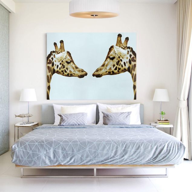 Leinwandbilder kaufen Giraffes in Love
